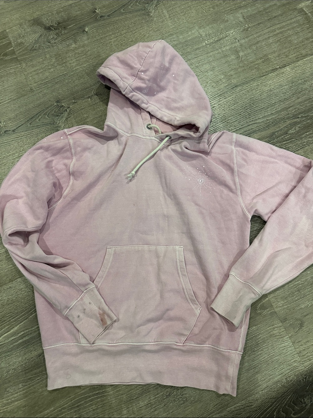 Champion pink Pullover Hoodie with White Celestial Logo